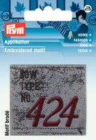 Prym Applikation Patch grau 424 5x4.5cm