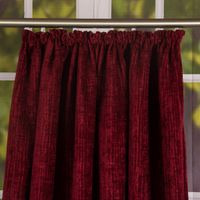 Thermo Chenille Fertigvorhang Kälteschutz Schallschutz Verdunkelung rot 145x245cm