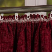 Thermo Chenille Fertigvorhang Kälteschutz Schallschutz Verdunkelung rot 145x245cm