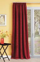 Thermo Chenille Fertigvorhang Kälteschutz Schallschutz Verdunkelung rot 145x245cm
