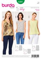 Burda Schnittmuster 6501 Damen Top Größe 34-46