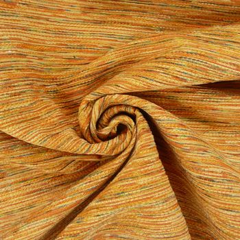 Möbelstoff Bezugsstoff GERLOS Streifen Chenille orange bunt