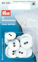 Prym Kinder Knopf Knöpfe Wäscheknöpfe Leinen 17mm 16 Stück