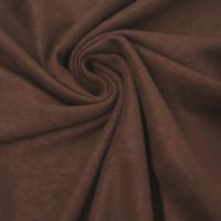 Bekleidungsstoff Velourstoff uni mittelbraun 1.5m Breite