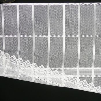 Bistrogardine Panneaux grob weiß Höhe 90cm