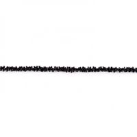 Perlenband Zierband mit Perlen schwarz 0.5cm Breite
