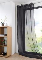 43792-Fertiggardine-oesengardine-einfarbig-Voile-St.jpg Fertiggardine Ösengardine einfarbig Voile Struktur schwarz 135x260cm