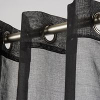 43792-Fertiggardine-oesengardine-einfarbig-Voile-_1.jpg Fertiggardine Ösengardine einfarbig Voile Struktur schwarz 135x260cm
