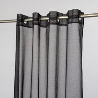 43792-Fertiggardine-oesengardine-einfarbig-Voile-_3.jpg Fertiggardine Ösengardine einfarbig Voile Struktur schwarz 135x260cm