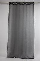43792-Fertiggardine-oesengardine-einfarbig-Voile-_4.jpg Fertiggardine Ösengardine einfarbig Voile Struktur schwarz 135x260cm