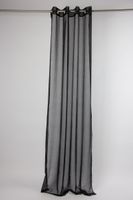 43792-Fertiggardine-oesengardine-einfarbig-Voile-_5.jpg Fertiggardine Ösengardine einfarbig Voile Struktur schwarz 135x260cm