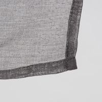 Fertiggardine Ösengardine einfarbig Voile Struktur anthrazit 135x260cm