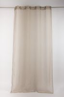 Fertiggardine Ösengardine einfarbig Voile Struktur taupe 135x260cm
