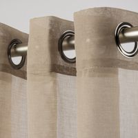 43795-Fertiggardine-oesengardine-einfarbig-Voile-St.jpg Fertiggardine Ösengardine einfarbig Voile Struktur taupe 135x260cm