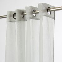 43797-Fertiggardine-oesengardine-einfarbig-Voile-_3.jpg Fertiggardine Ösengardine einfarbig Voile Struktur grau 135x260cm