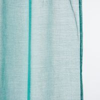Fertiggardine Ösengardine einfarbig Voile Struktur türkis 135x260cm