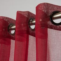 43799-Fertiggardine-oesengardine-einfarbig-Voile-St.jpg Fertiggardine Ösengardine einfarbig Voile Struktur rot 135x260cm