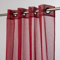 43799-Fertiggardine-oesengardine-einfarbig-Voile-_3.jpg Fertiggardine Ösengardine einfarbig Voile Struktur rot 135x260cm