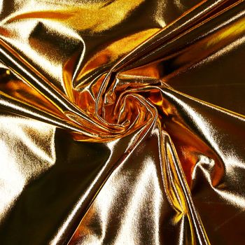 Metallic-Stoff Foliendruck mit Stretch gold 1.5m Breite