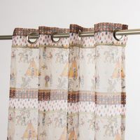 Gadinenstoff Voile beige Indianer Tiere Zelt 1.40m Breite