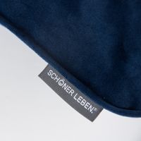Möbelstoff Polsterstoff Bezugstoff Samtstoff Samt dunkelblau 1.40m
