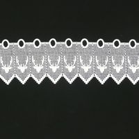 Häkelgardine Bistrogardine Spitze Hirsch weiß 16cm