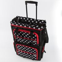 Prym Nähmaschinen Trolley Tasche Dots schwarz weiß 44x22x36cm
