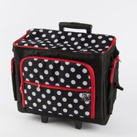 Prym Nähmaschinen Trolley Tasche Dots schwarz weiß 44x22x36cm