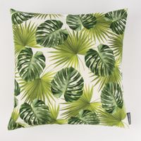 Schöner Leben Kissenhülle Palmen Blatt grün weiß 50x50cm