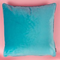 44667-Schoener-Leben-Samtkissen-mit-Kederumrandun_1.jpg SCHÖNER LEBEN. Samtkissen türkis 70x70cm