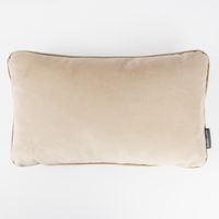 SCHÖNER LEBEN. Samtkissen beige 30x50cm