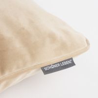 SCHÖNER LEBEN. Samtkissen beige 30x50cm