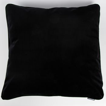 SCHÖNER LEBEN. Samtkissen schwarz 70x70cm