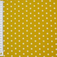 Baumwollstoff Sterne ca. 1x1cm gelb weiß