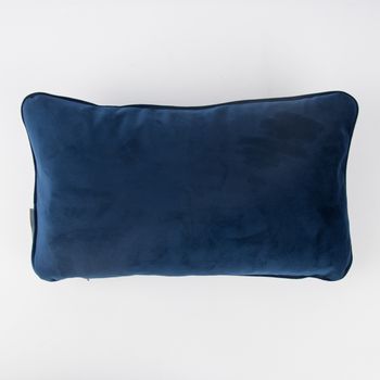 SCHÖNER LEBEN. Samtkissen d'blau 30x50cm