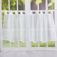 Bistrogardine mit Schlaufen 140x48cm uni weiß
