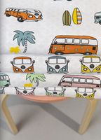 Baumwollstoff Stoff Dekostoff Lizenzstoff VW Summer tropical Retro
