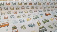 Baumwollstoff Stoff Dekostoff Lizenzstoff VW Summer tropical Retro