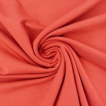 Bekleidungsstoff elastisch Modal einfarbig rost rot