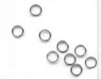 Verschlüsse Ringe silberfarbig 10 Stück 5mm