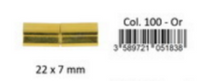 Verschlüsse Magnet Verschluss goldfarbig 1 Stück  22x7mm