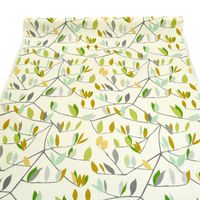 Dekostoff Coco Plum Lemonade Blätter grau grün gelb 137cm