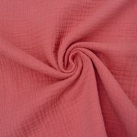 Double Gauze Organic Bio Musselin Windelstoff uni coralle 1.30m Breite