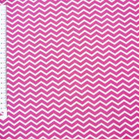 Baumwollstoff Chevron pink weiß