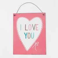 46398-Schild-Plakette-Blech-Vintage--I-LOVE-YOU--_1.jpg Schild Plakette Blech Vintage "I LOVE YOU" rosa 19x15cm