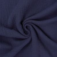 Double Gauze Organic Bio Musselin Windelstoff uni dunkelblau 1.30m