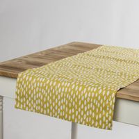 Schöner Leben Tischläufer Bayside Honeydew ocker gelb weiß 40x160cm