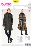 Burda Schnittmuster 6462 Damen Mantel Größe 34-46