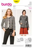 Burda Schnittmuster 6465 Damen Jacke Größe 34-46