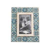 46963-Bilderrahmen-Holz-natur-mit-Stern-Anhaenger_1.jpg Bilderrahmen Holz Ornament blau Vintage 20x25cm